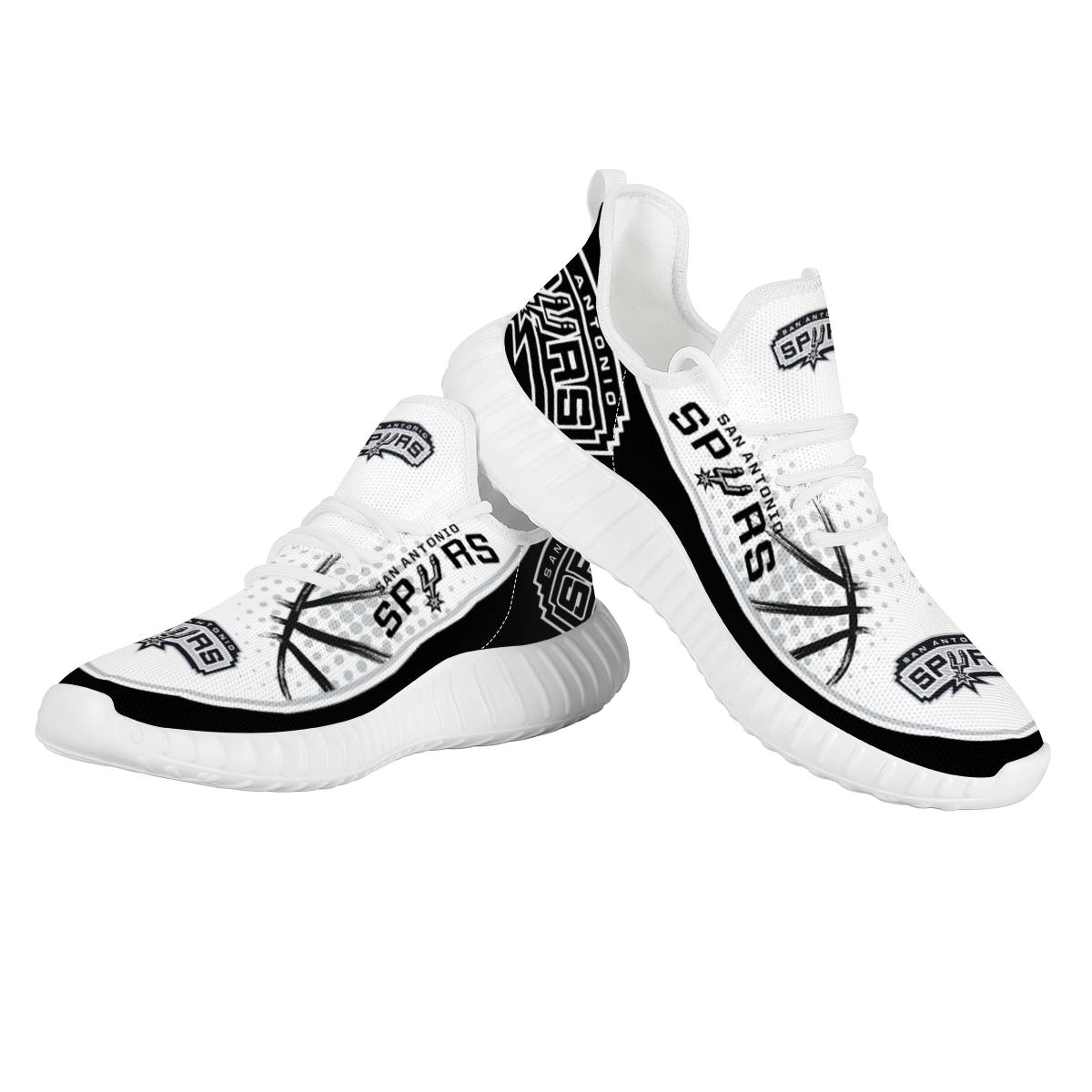 Men's San Antonio Spurs Mesh Knit Sneakers/Shoes 002
